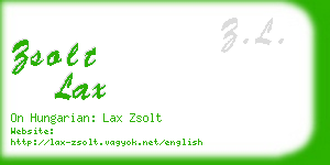 zsolt lax business card